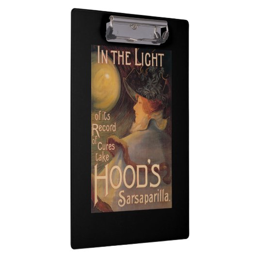 Die Sarsaparille-förderndes Plakat der Haube Klemmbrett (Rechts)