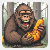 Die "saSQUASH" Quadratischer Aufkleber (Vorderseite)