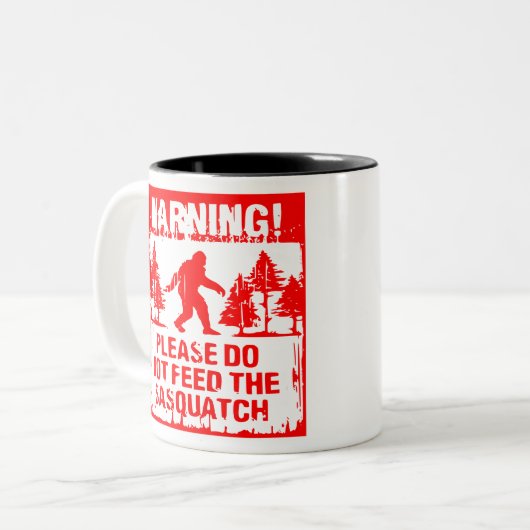 Die Sasquatch #USAPatriotGraphics © nicht Gefütter Zweifarbige Tasse (Vorderseite Links)