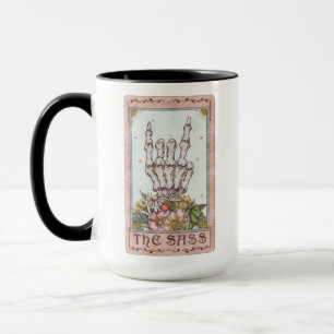 Die Sass Tarot Card Funny Tarot Sassy Skelett Tasse