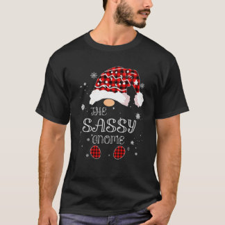 Die Sassy Gnome Xmas Matching Weihnachten Pajamas  T-Shirt