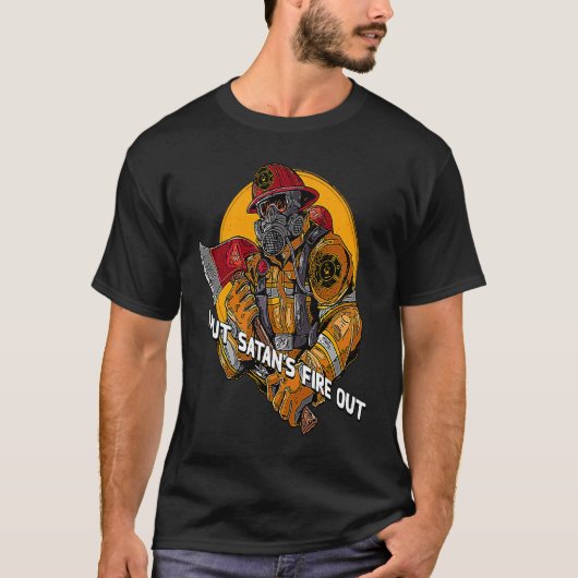 Die Satans feuern den Feuerwehrmann Vater Witze Fe T-Shirt (Vorderseite)