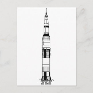 Die Saturn V-Rakete Postkarte