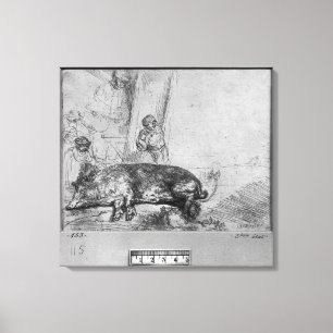 Die Sau, 1643 Leinwanddruck