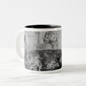 Die Sau, 1643 Zweifarbige Tasse (Vorderseite Links)