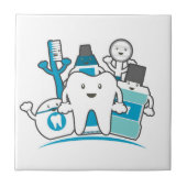 Die saubere Zahn-Gruppe Fliese (Vorderseite)