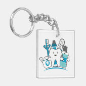 Die saubere Zahn-Gruppe Schlüsselanhänger (Vorderseite links)