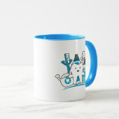 Die saubere Zahn-Gruppe Tasse (VorderseiteRechts)