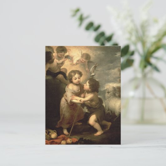 Die Säuglinge Christus und Johannes der Täufer Postkarte (Stehend Vorderseite)