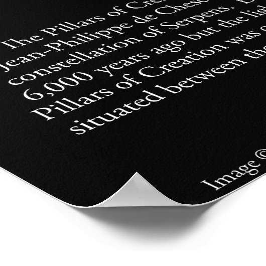 Die Säulen der Schöpfung (M16) Poster (Ecke)