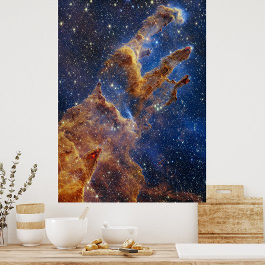 Die Säulen der Schöpfung NIRCam | JWST Poster (Küche)