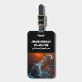 Die Säulen der Schöpfung wurden mittendrin. Gepäckanhänger (Vorderseite vertikal)