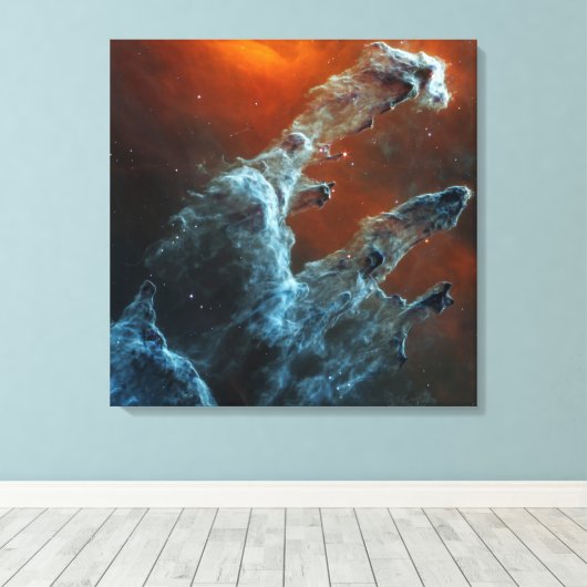 Die Säulen der Schöpfung wurden mittendrin. Leinwanddruck (Insitu (Holzboden))