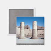 Die Säulen im Innenhof, Kom Ombo Temple, Egy Magnet (Vorderseite/Rückseite)