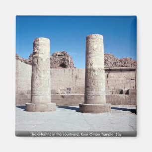 Die Säulen im Innenhof, Kom Ombo Temple, Egy Magnet