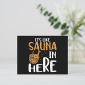 Die Sauna hier ist wie eine Sauna Postkarte (Stehend Vorderseite)