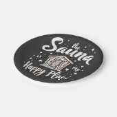 Die Sauna ist mein glücklicher Ort Pappteller (Schrägansicht)