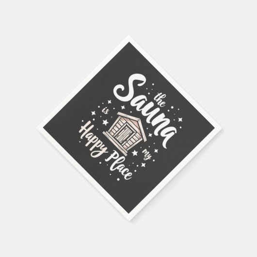 Die Sauna ist mein glücklicher Ort Serviette (Ecke)