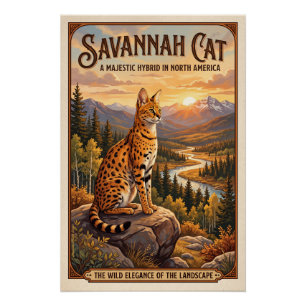 Die Savannah-Katze Poster