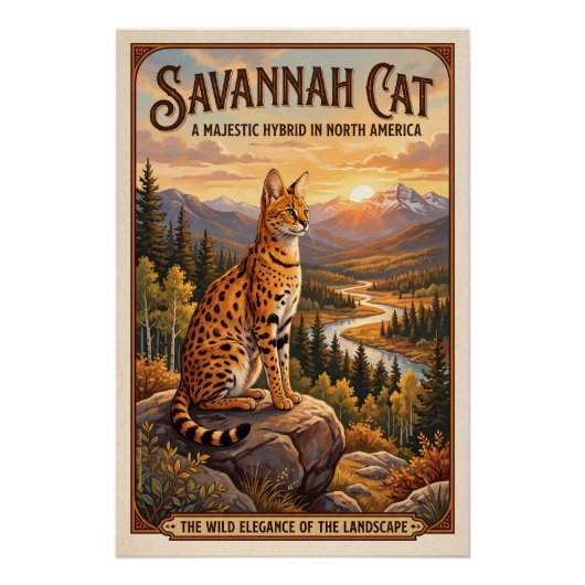 Die Savannah-Katze Poster (Vorderseite)