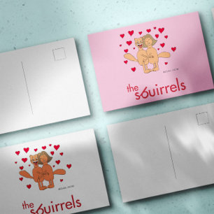 Die Sbuirrels Ed und Mary Valentine Feiertagspostkarte