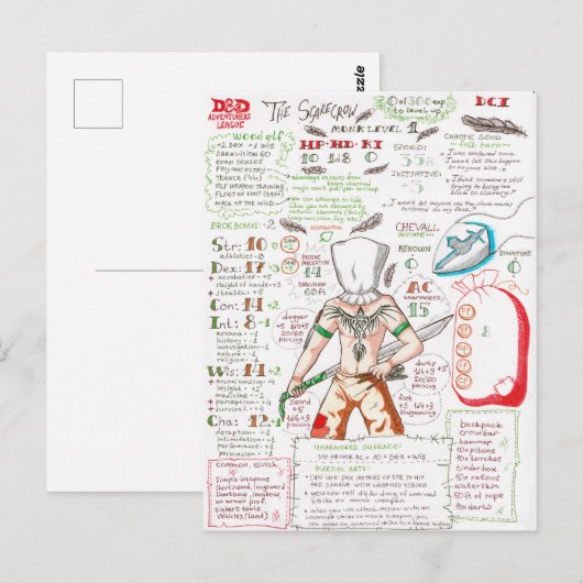 Die Scarecrow Postkarte (Vorne/Hinten)