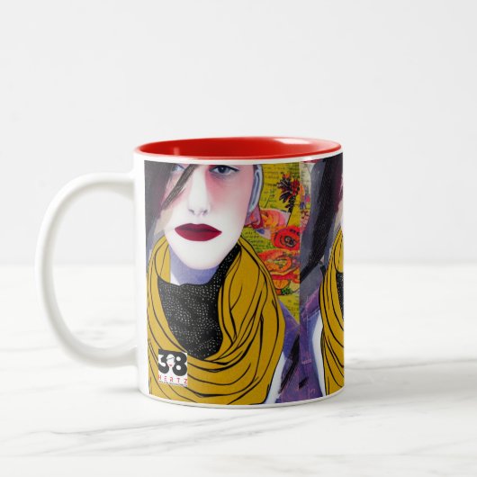 Die Scarf-Tasse Zweifarbige Tasse (Links)