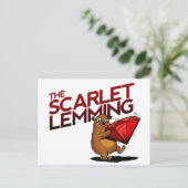 Die Scarlet Lemming (mit Titel) Postkarte (Stehend Vorderseite)