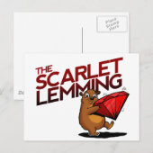 Die Scarlet Lemming (mit Titel) Postkarte (Vorne/Hinten)