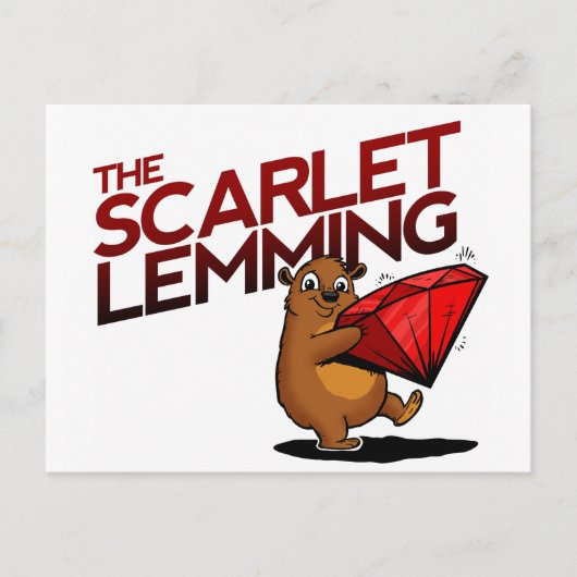Die Scarlet Lemming (mit Titel) Postkarte (Vorderseite)