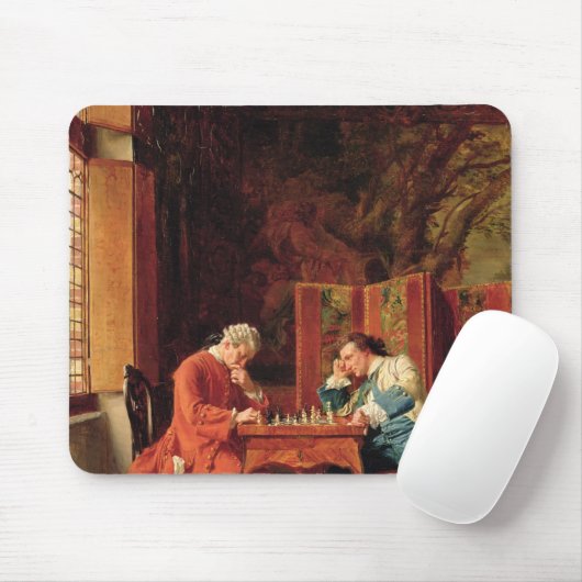 Die Schach-Spieler, 1856 Mousepad (Mit Mouse)