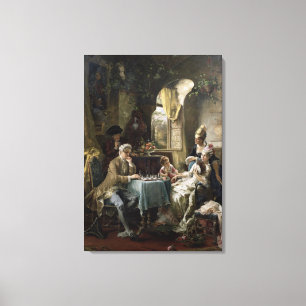 Die Schach-Spieler, 1887 2 Leinwanddruck