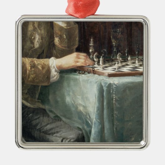 Die Schach-Spieler, 1887 Ornament Aus Metall (Vorne)