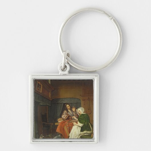 Die Schach-Spieler, c.1670 Schlüsselanhänger (Vorne)