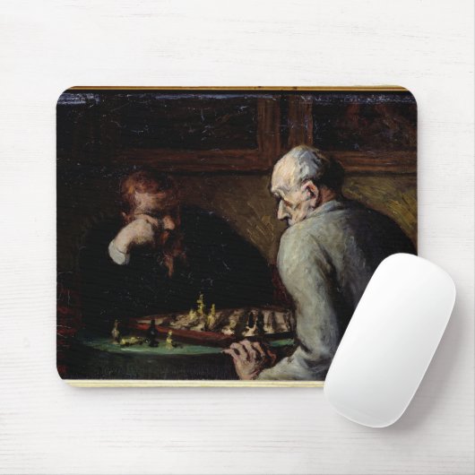Die Schach-Spieler, c.1863-67 Mousepad (Mit Mouse)