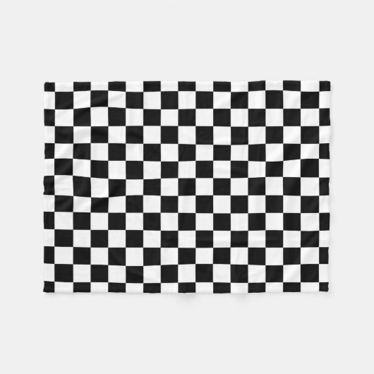 Die Schachbrett-Flagge Fleecedecke (Vorderseite (Horizontal))