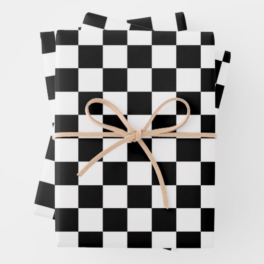 Die Schachbrett-Flagge Geschenkpapier Set (Beispiel)