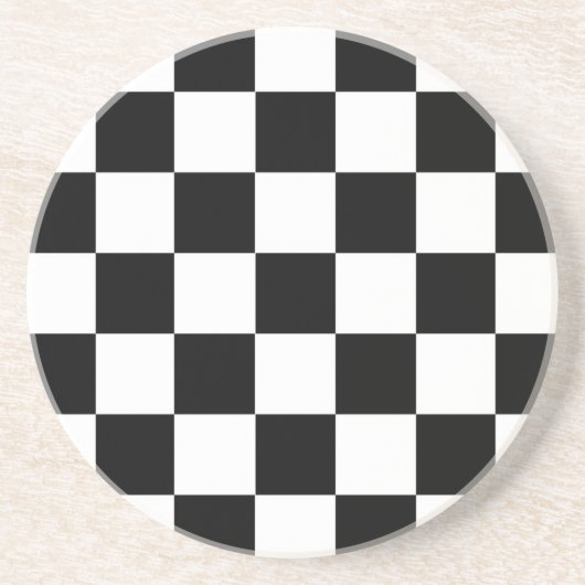 Die Schachbrett-Flagge Getränkeuntersetzer (Vorne)