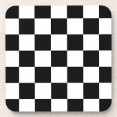Die Schachbrett-Flagge Getränkeuntersetzer (Vorderseite)