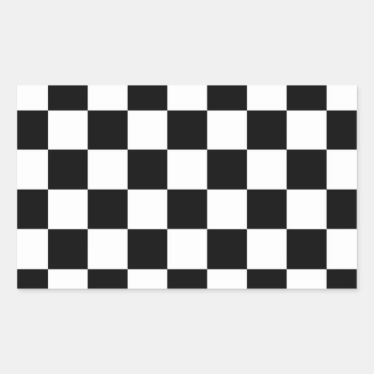 Die Schachbrett-Flagge Rechteckiger Aufkleber (Vorderseite)
