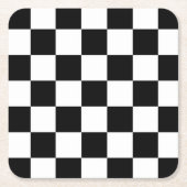 Die Schachbrett-Flagge Rechteckiger Pappuntersetzer (Vorderseite)