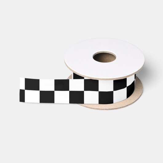 Die Schachbrett-Flagge Satinband (Spule)