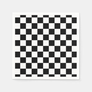 Die Schachbrett-Flagge Serviette