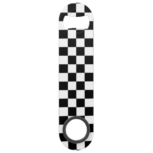 Die Schachbrett-Flagge Speedflaschenöffner (Vorderseite)