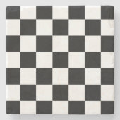 Die Schachbrett-Flagge Steinuntersetzer (Vorderseite)