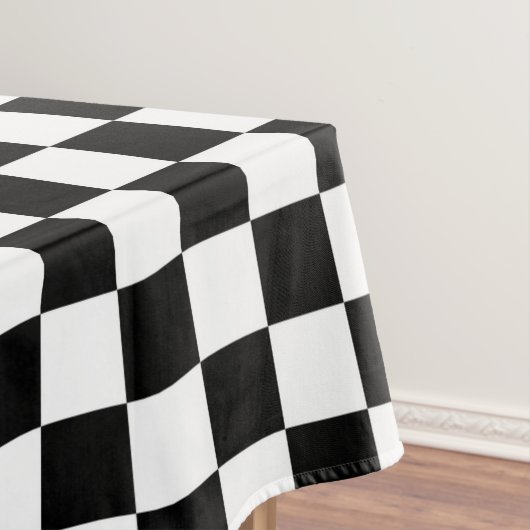 Die Schachbrett-Flagge Tischdecke (Beispiel)
