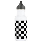 Die Schachbrett-Flagge Trinkflasche (Links)