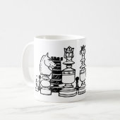 Die Schachpartien Kaffeetasse (Vorderseite Links)
