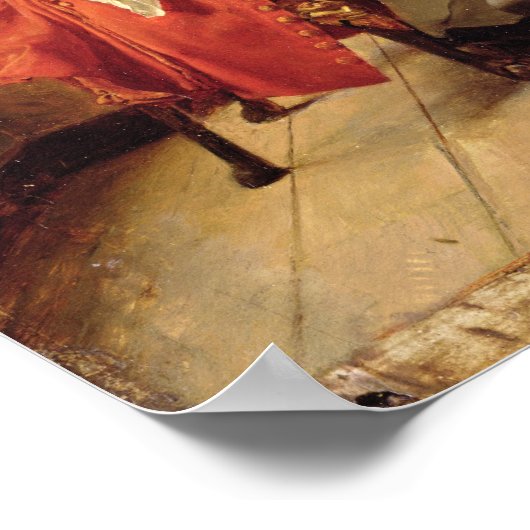 Die Schachspieler, 1856 Poster (Ecke)