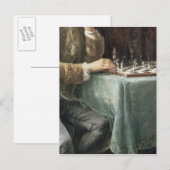 Die Schachspieler, 1887 Postkarte (Vorne/Hinten)